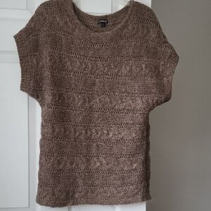 Express Textured Knit Brown Sweater
